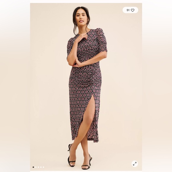 free people Briella Floral Side Slit Dress - Picture 6 of 14